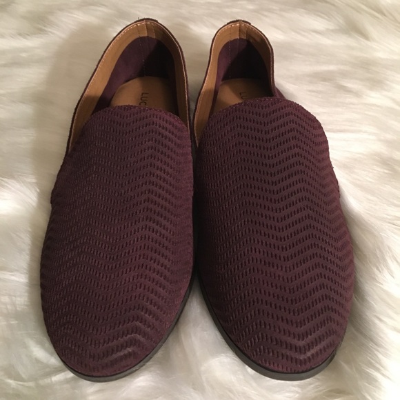 NWOT/B Lucky Brand Leather upper Cattina Flats - Picture 1 of 8